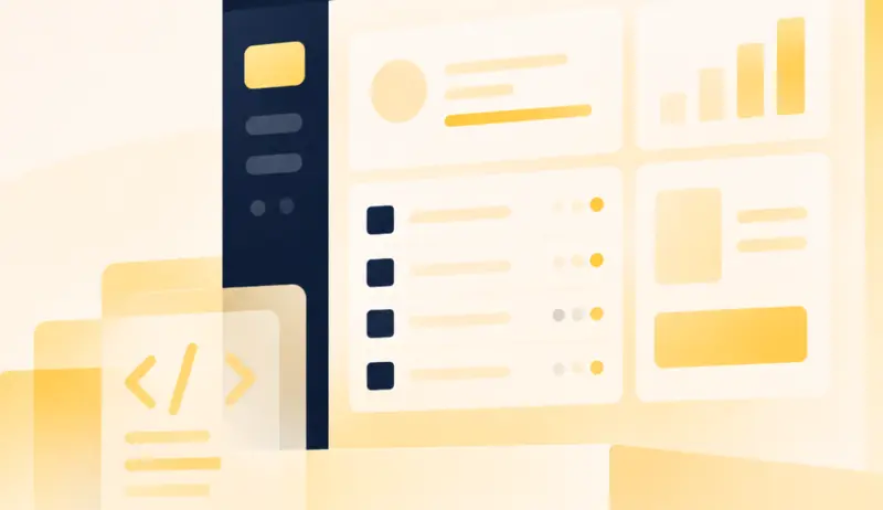 Abstract illustration of a user interface showcasing key SaaS features for PropTech solutions, emphasizing data and analytics.