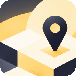 Location pin icon on isometric map representing GPS navigation and geographic positioning services